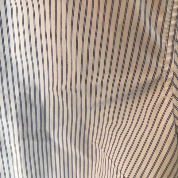 J. Crew Pin Stripe Career Blue and White Blouse - Picture 3 of 5